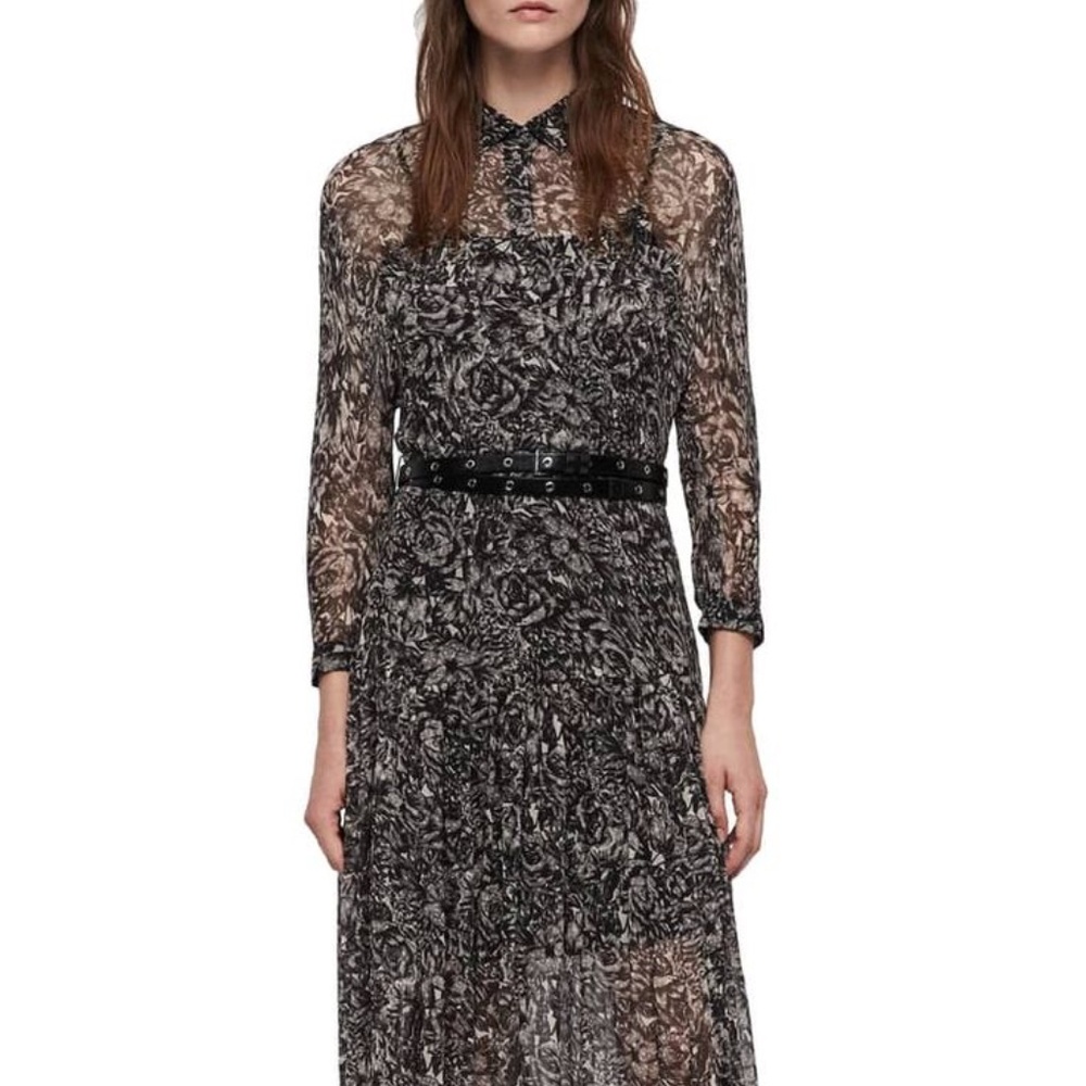AllSaints Eley Rosey Midi dress - Brand New